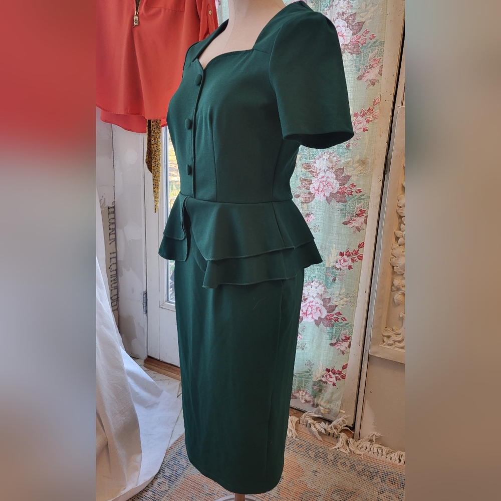 Aisize by RetroStage Vintage 1940s style green Dress size M
